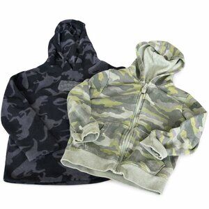 Cat & Jack Boys Hoodie Bundle Size 4 Camo Dinosaur Sweatshirts Playwear School